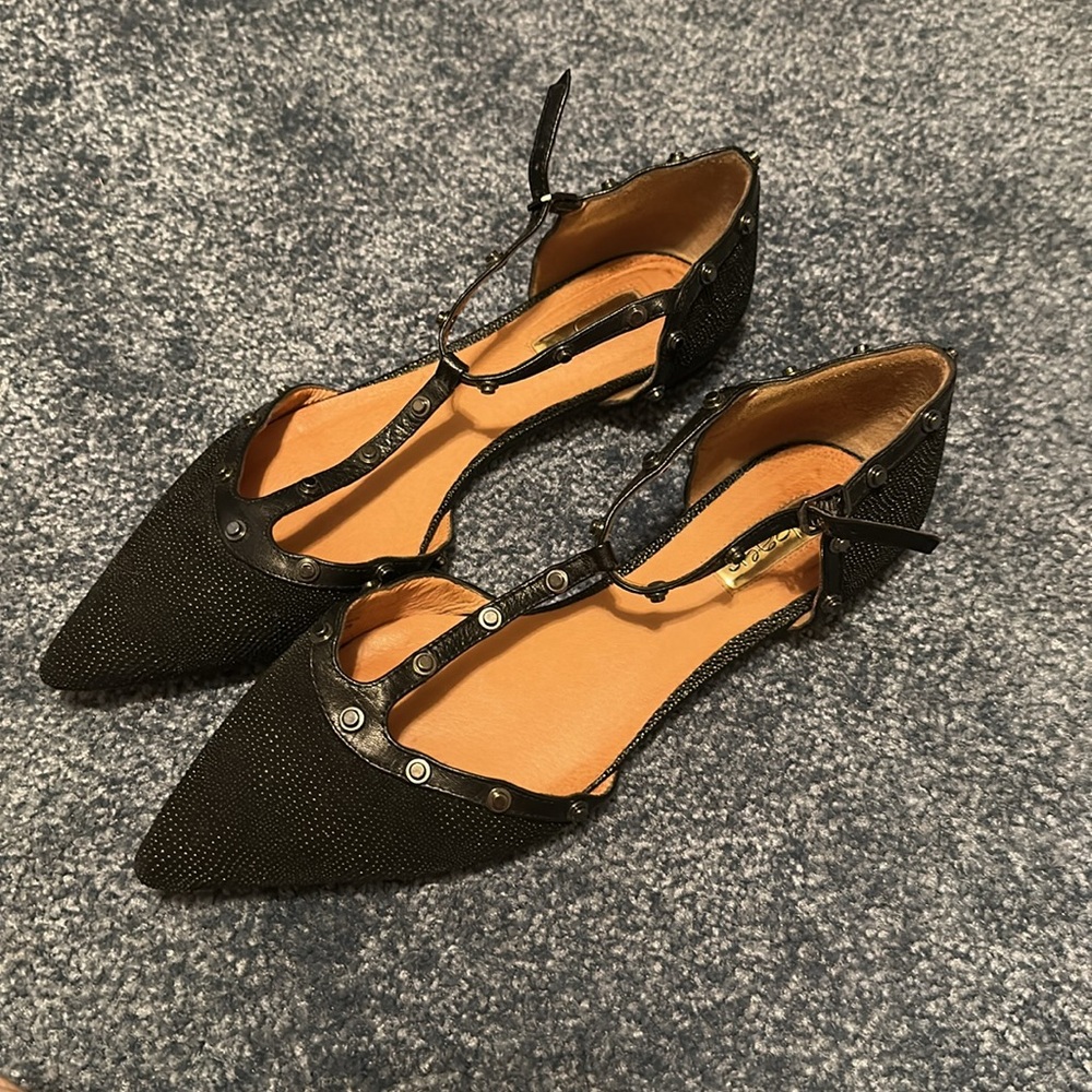 Halogen Elegant Black Studded Women's Shoes - Picture 2 of 4
